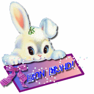 Gif animé Bon lundi lapin